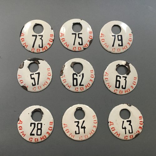 NUMEROS  DE VESTIAIRES EMAILLES