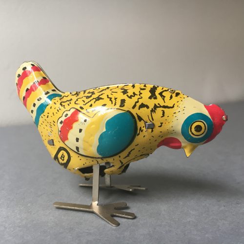 JOUET MECANIQUE POULE COLOREE