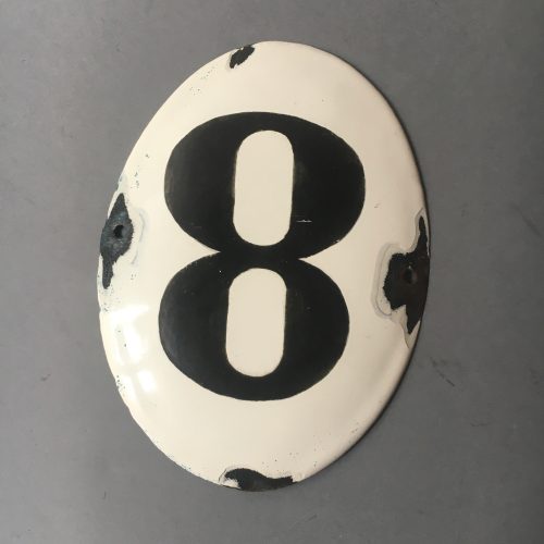 PLAQUE DE RUE EMAILLEE "8"