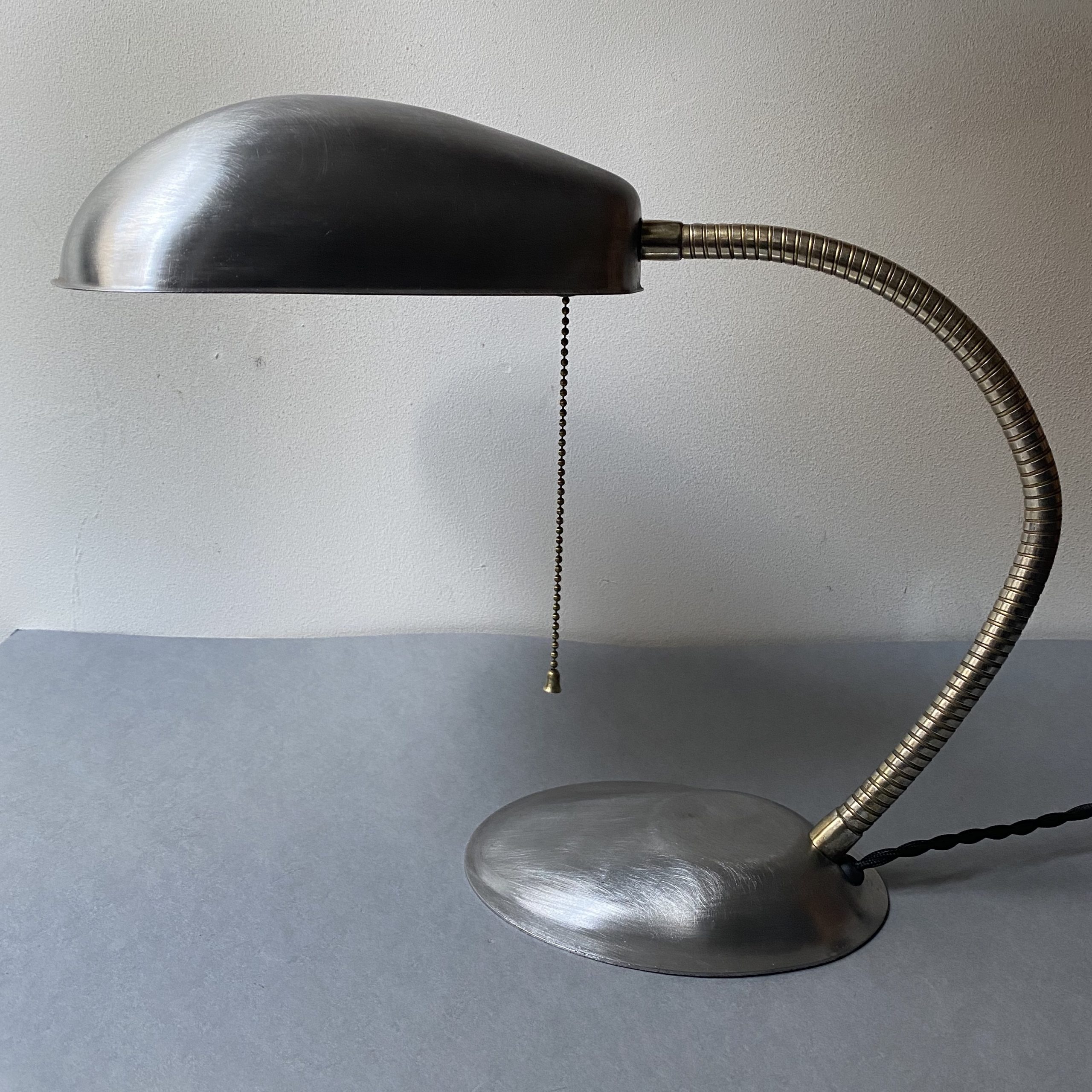 Lampe de Bureau Vintage Réflecteur Métal Sur rotule 1950