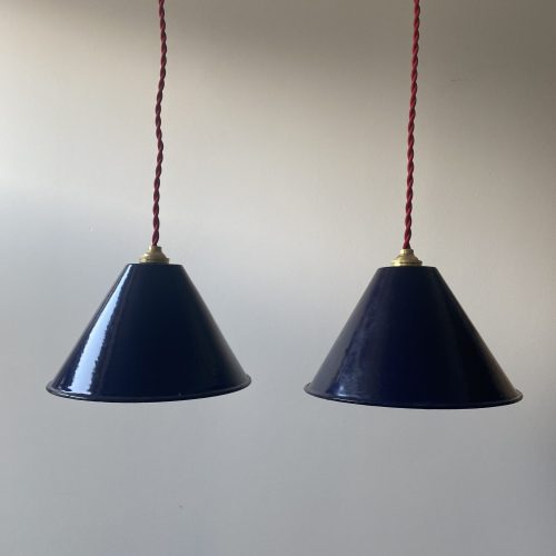 LOT 2 SUSPENSIONS CONIQUES BLEUES / ref : L1175