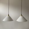 LOT 2 SUSPENSIONS CONIQUES EN OPALINE / ref : L1220