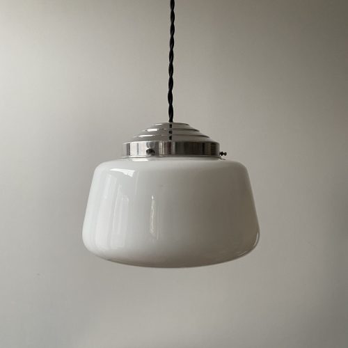 SUSPENSION VINTAGE EN OPALINE / ref : L1222