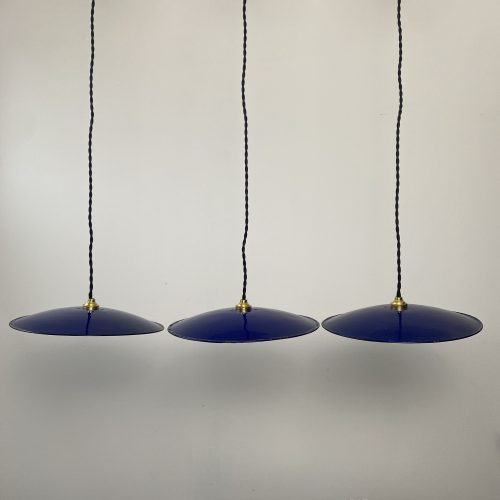 LOT 3 SUSPENSIONS EMAILLEES PLATES 28 CM / ref : L1136