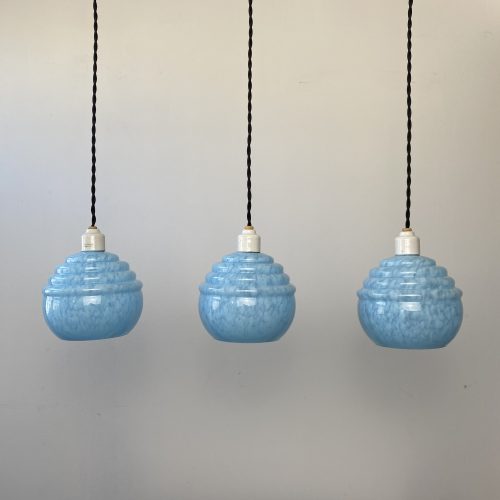 LOT 3 SUSPENSIONS EN VERRE DE CLICHY / ref : L1284