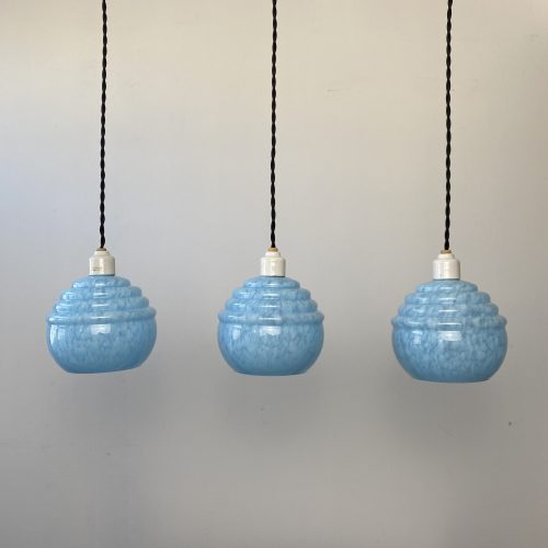LOT 3 SUSPENSIONS EN VERRE DE CLICHY / ref : L1284