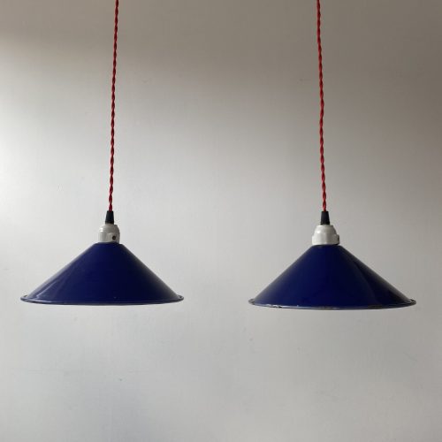 LOT 2 SUSPENSIONS EMAILLEES BLEUES / ref : L1364