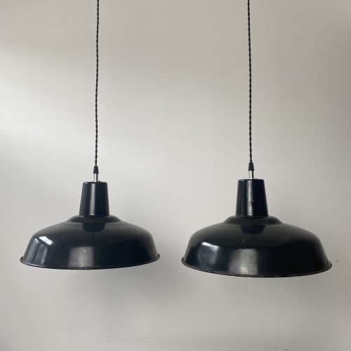 PAIRE SUSPENSIONS EMAILLEES 35,5 CM / ref : L1348