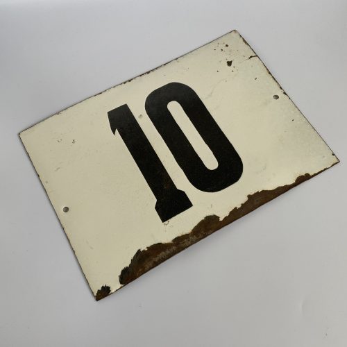 GRANDE PLAQUE DE RUE NUMERO "10" / ref : R319
