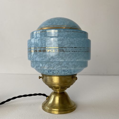 LAMPE DE CHEVET VERRE DE CLICHY / ref : L953