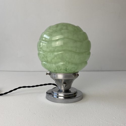 LAMPE DE CHEVET VERRE DE CLICHY / ref : L954