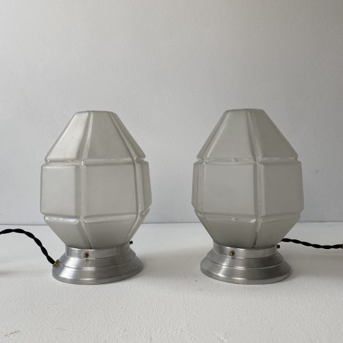 LOT 2 LAMPES DE CHEVET ART-DECO / ref 712 - NIKEL-FORMS