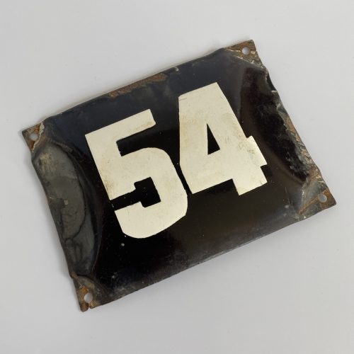 PLAQUE DE RUE NUMERO "54" / ref : R443
