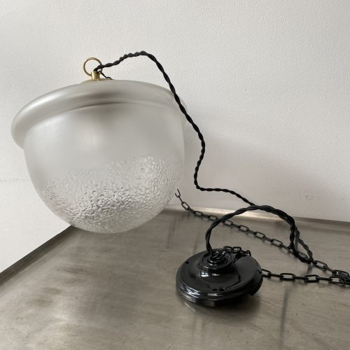 SUSPENSION DEMI-BOULE  ART-DECO / ref : L728