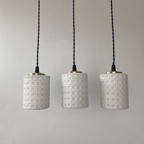 LOT 3 PETITES SUSPENSIONS OPALINE / ref : L1422