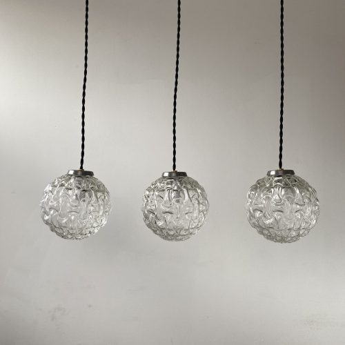 LOT 3 SUSPENSIONS RONDES EN VERRE / ref : L1511