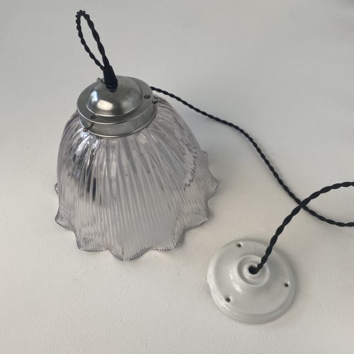 GRANDE SUSPENSION VERRE HOLOPHANE / ref : L1493