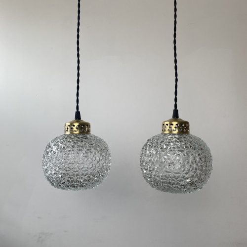 PAIRE DE SUSPENSIONS EN VERRE / ref : L1545