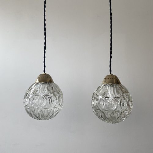 PAIRE DE SUSPENSIONS EN VERRE / ref : L1551