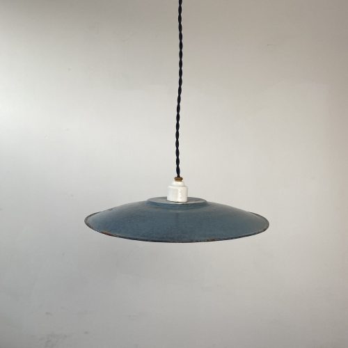 SUSPENSION EMAILLEE BLEU GRIS / ref : L1552