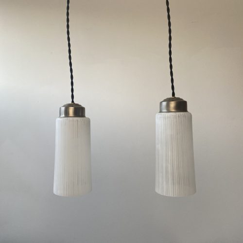 PAIRE DE SUSPENSIONS EN VERRE / ref: L1579