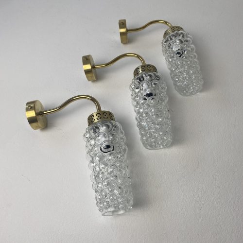 LOT 3 APPLIQUES EN VERRE VINTAGE / ref : L1565