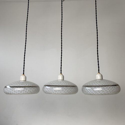 TRIO DE SUSPENSIONS EN VERRE / ref : L1563