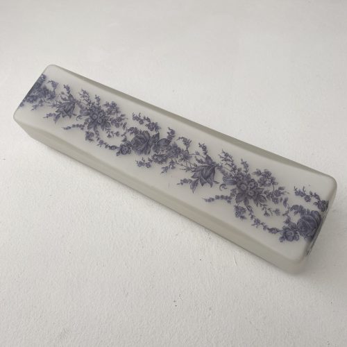 APPLIQUE RECTANGULAIRE VERRE DECORE / ref : L1558