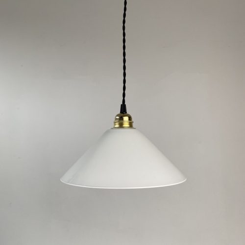 SUSPENSION CONIQUE EN OPALINE / ref: L1572