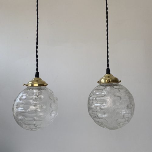 PAIRE DE SUSPENSIONS RONDES 15 CM / ref: L1678