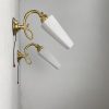 PAIRE D'APPLIQUES EN OPALINE / ref: L1621
