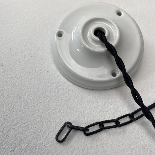 PAIRE DE SUSPENSIONS ART-DECO EN OPALINE XL / ref : L1686