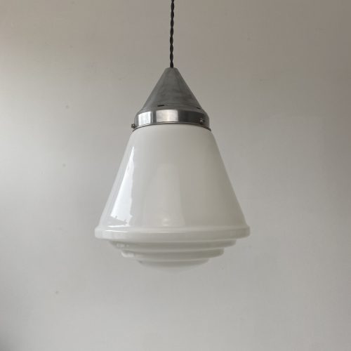 SUSPENSION ART-DECO EN OPALINE XL / ref : L1721