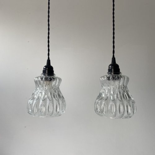 PAIRE SUSPENSIONS VINTAGE  / ref : L1733