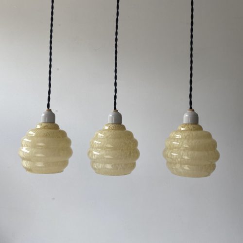 LOT 3 SUSPENSIONS VERRE DE CLICHY / ref : L1756