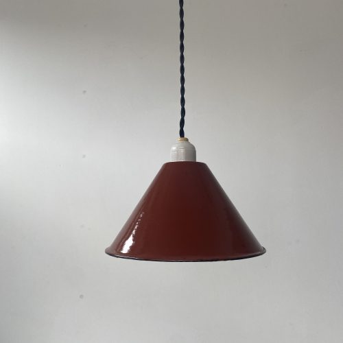 SUSPENSION CONIQUE EMAILLEE ROUGE / ref : L1748