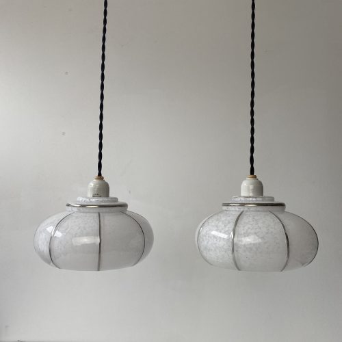 PAIRE DE SUSPENSIONS ART-DECO / ref : L1812