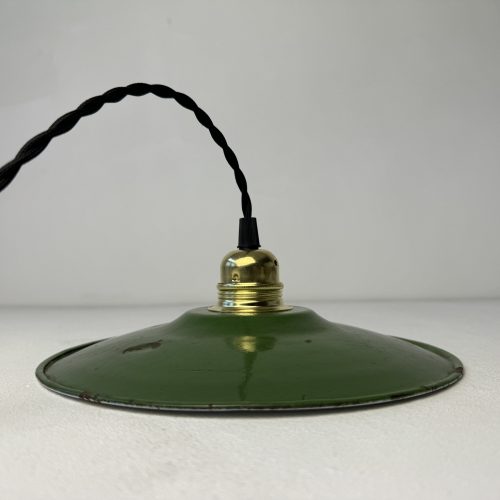 SUSPENSION EMAILLEE VERTE 24 CM / ref : L1896 - L2011
