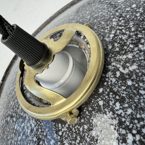 SUSPENSION EMAILLEE MOUCHETEE 25 CM / ref : L1878