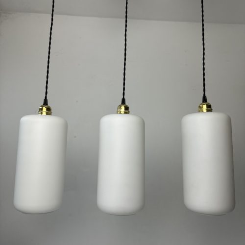 LOT 3 SUSPENSIONS EN OPALINE  XXL / ref : L1907