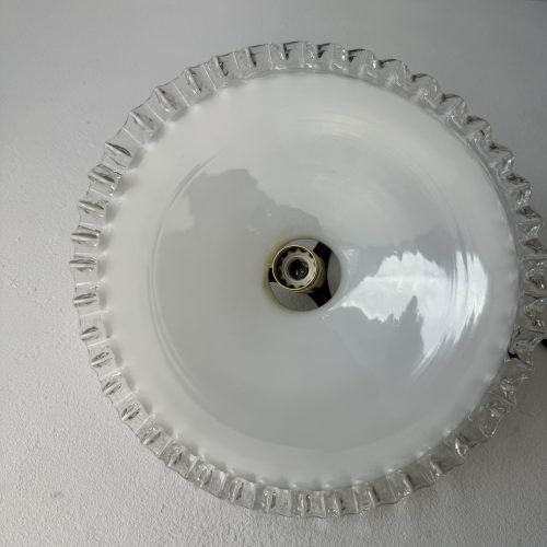 SUSPENSION EN OPALINE DENTELEE 25 CM / ref : L1968