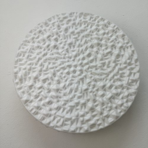 APPLIQUE RONDE EN OPALINE TEXTUREE / ref : L1995