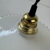 SUSPENSION DENTELEE EN OPALINE 25 CM / ref : L1987