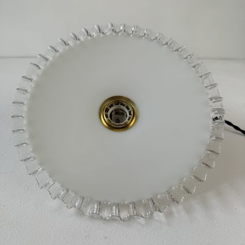 SUSPENSION DENTELEE EN OPALINE 25 CM / ref : L1987