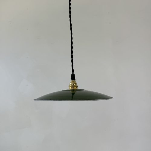 SUSPENSION EMAILLEE VERTE 24 CM / ref : L2009