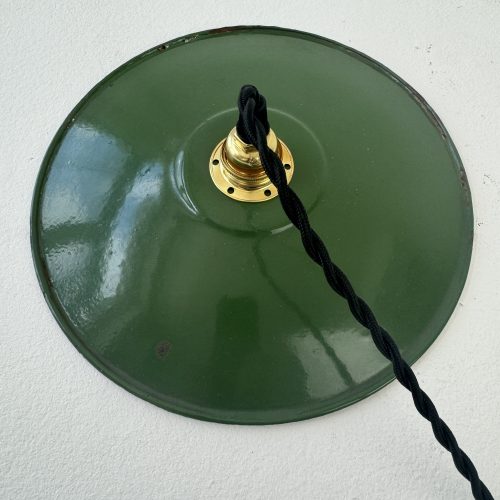 SUSPENSION EMAILLEE VERTE 24 CM / ref : L2009