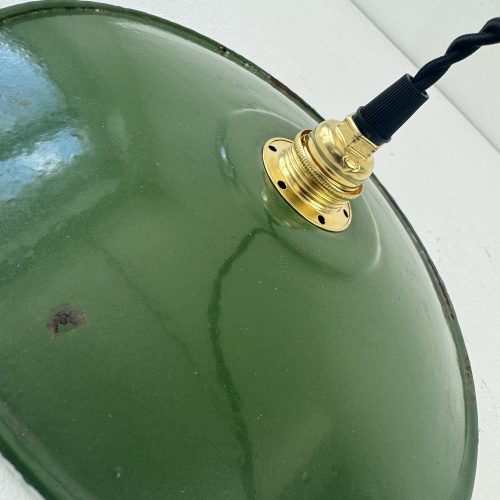SUSPENSION EMAILLEE VERTE 24 CM / ref : L2009
