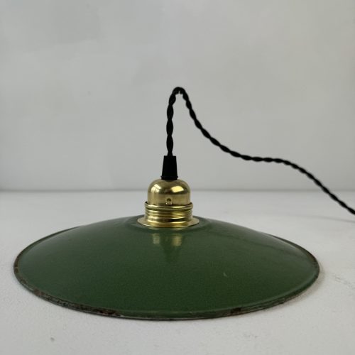 SUSPENSION EMAILLEE VERTE 24 CM / ref : L1896 - L2011
