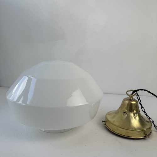 SUSPENSION EN OPALINE XXL 34 CM ART-DECO / ref : L2012