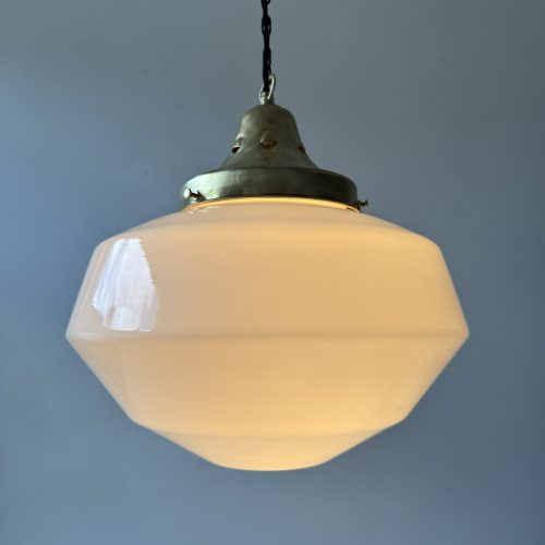SUSPENSION EN OPALINE XXL 34 CM ART-DECO / ref : L2012